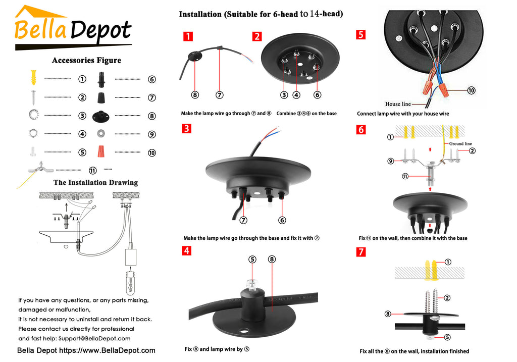 10/14 - Light Adjustable Cluster Linear Spider Chandelier, Black Sputnik Chandelier