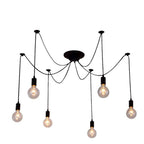 10/14 - Light Adjustable Cluster Linear Spider Chandelier, Black Sputnik Chandelier