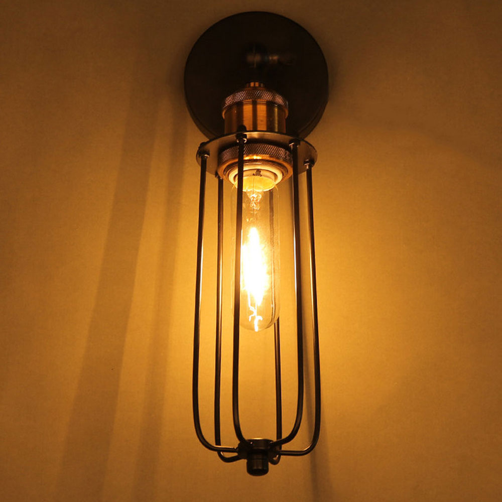 1 - Light Black Industrial Wall Sconces with Adjustable Angle, Modern Wall Light for Hallway