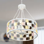 6 - Lights Modern Europe Chandelier, 17.7" Farmhouse Chandeliers for Dining Room with Adjustable Chain