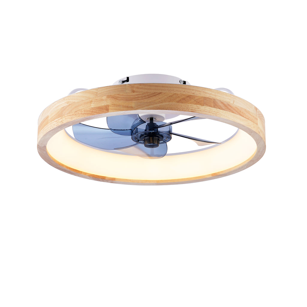 20 Inch Modern Flush Mount Ceiling Fan with LED Light & Remote Control, 6 Speed DC Motor Reversible Ceiling Fan