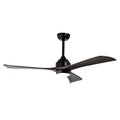 52 Inch Modern Farmhouse Black 3 Blade Ceiling Fan with Lights & Remote Control, 6 Speed DC Motor Reversible Ceiling Fan