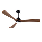 62 Inch Rustic Farmhouse Large Solid Wood 3 Blade Ceiling Fan with Lights & Remote Control, 6 Speed DC Motor Reversible Ceiling Fan