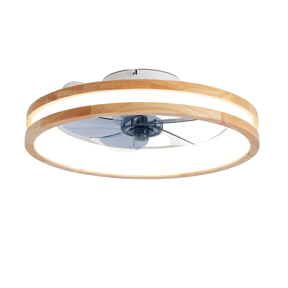 20 Inch Vintage Flush Mount Ceiling Fan with LED Light Kit & Remote Control, 6 Speed DC Motor Reversible Ceiling Fan