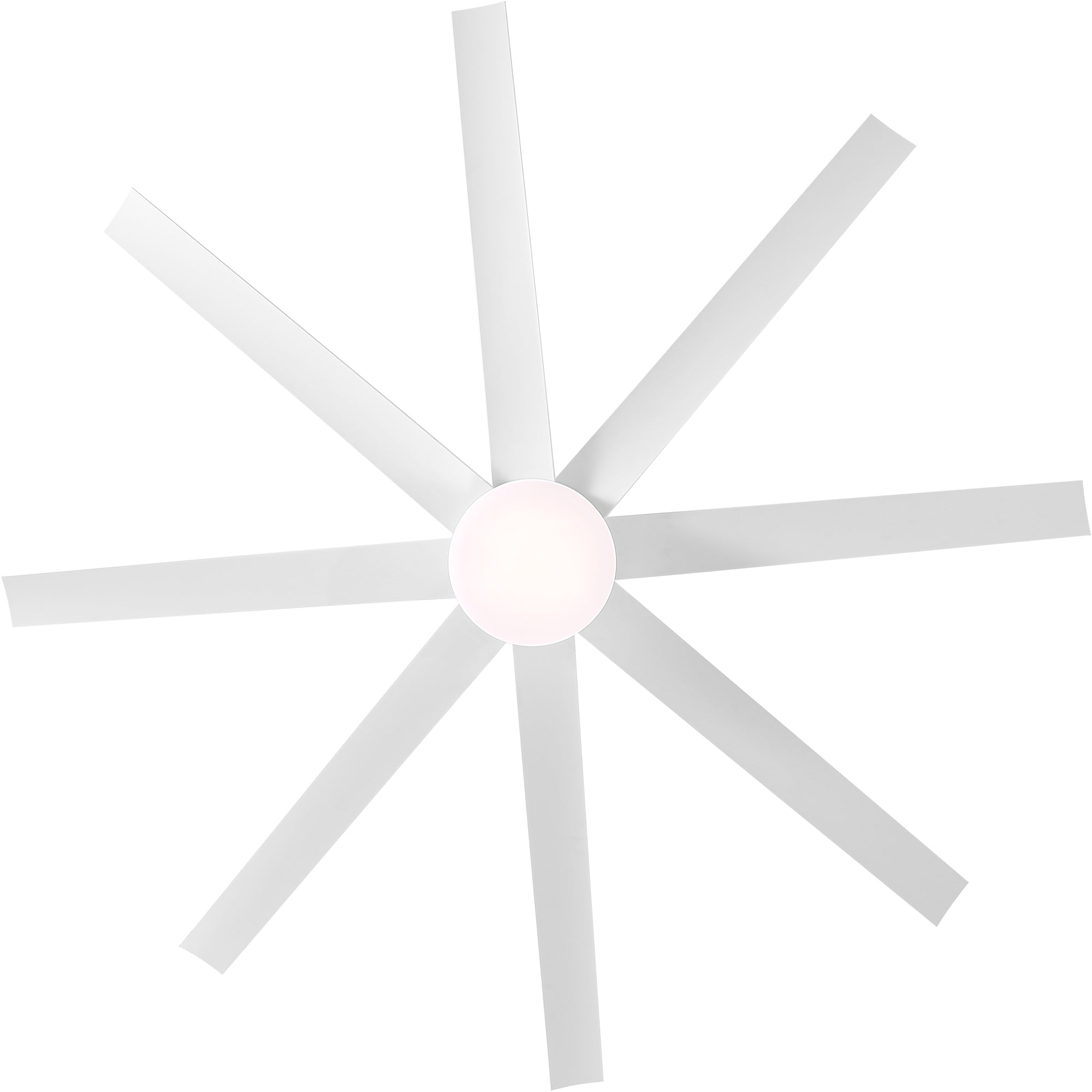 65 Inch Modern White Extra Large Ceiling Fan with LED Light and Remote, 6 Speeds DC Motor Reversible Ceiling Fan for Large Rooms
