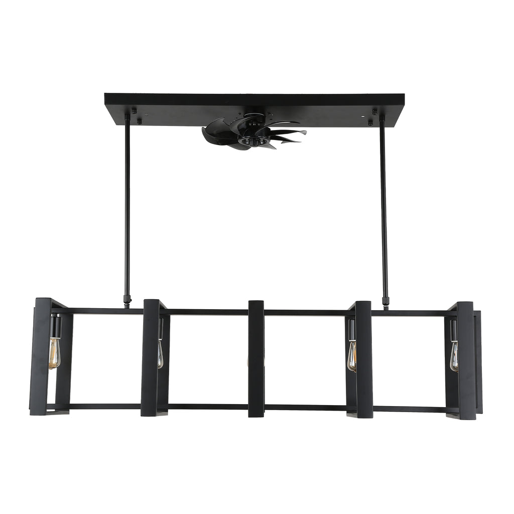 CT1001-BellaDepot 47.2" Industrial Reversible Kitchen Island Ceiling Fan with Remote and Lights