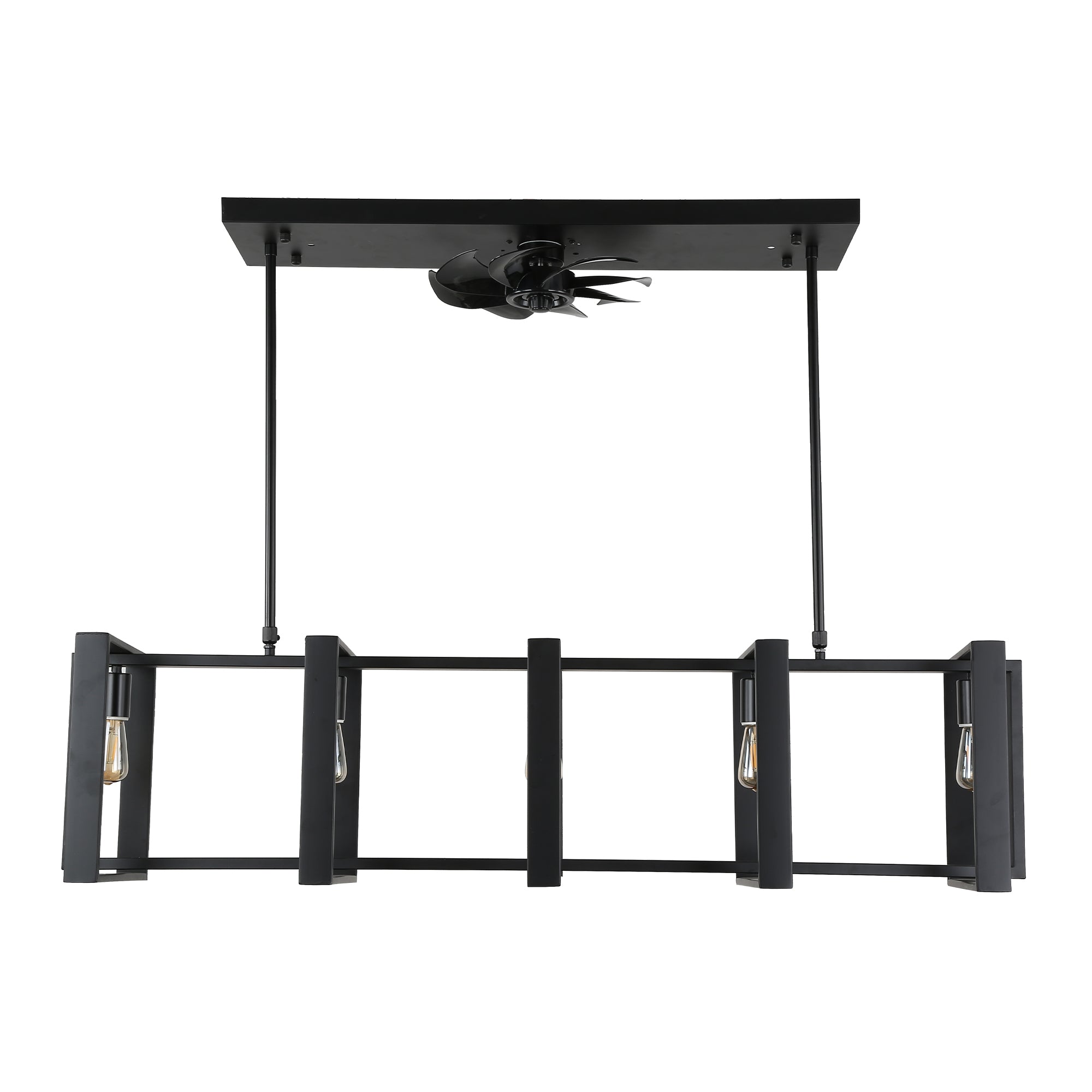 CT1001-BellaDepot 47.2" Industrial Reversible Kitchen Island Ceiling Fan with Remote and Lights