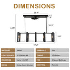 CT1001-BellaDepot 47.2" Industrial Reversible Kitchen Island Ceiling Fan with Remote and Lights