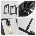 CT1001-BellaDepot 47.2" Industrial Reversible Kitchen Island Ceiling Fan with Remote and Lights