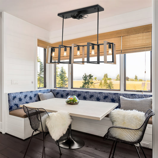 CT1002-BellaDepot 47.2" Industrial Reversible Kitchen Island Ceiling Fan with Remote and Lights