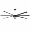 Industrial 100 Inch Large Down Rod Ceiling Fan 7 Blades Metal Ceiling Fan with Reversible Quiet DC Motor Remote Control with 6 Speed Ceiling Fan Suit for Factory, Living Room, Farmhouse