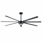Industrial 100 Inch Large Down Rod Ceiling Fan 7 Blades Metal Ceiling Fan with Reversible Quiet DC Motor Remote Control with 6 Speed Ceiling Fan Suit for Factory, Living Room, Farmhouse