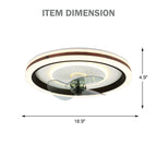 DC2010-BellaDepot 18.9" Modern Low Profile Reversible Ceiling Fan with LED Light Kit Included and Remote