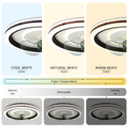 DC2010-BellaDepot 18.9" Modern Low Profile Reversible Ceiling Fan with LED Light Kit Included and Remote