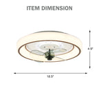 DC2011-BellaDepot 18.5" Urban Modern Flush Mount Reversible Ceiling Fan with LED Light Kit Included and Remote