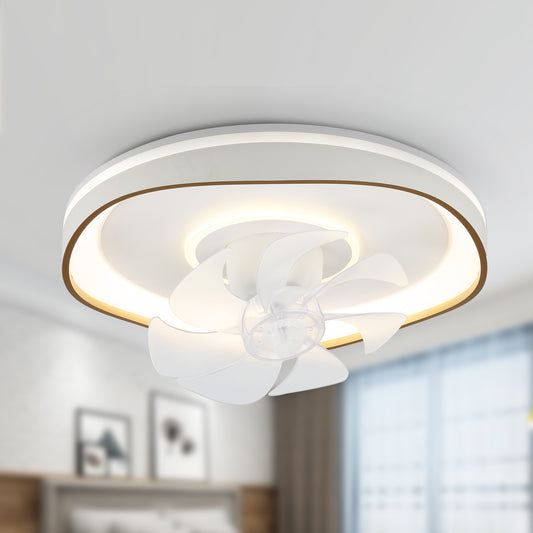 DC2015-BellaDepot 17.7" Low Profile Reversible Ceiling Fan with Remote and LED Light Kit Included