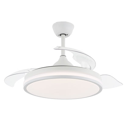 42 in. Dimmable LED Ceiling Fan with Retractable Blade and Remote Control