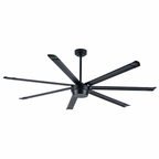Industrial 84 Inch Down Rod Ceiling Fan Large 7 Blade Metal Ceiling Fan with Quiet Reversible DC Motor, Remote Control 6 Speed Ceiling Fan Suit for Kitchen, Living Room and Bedroom