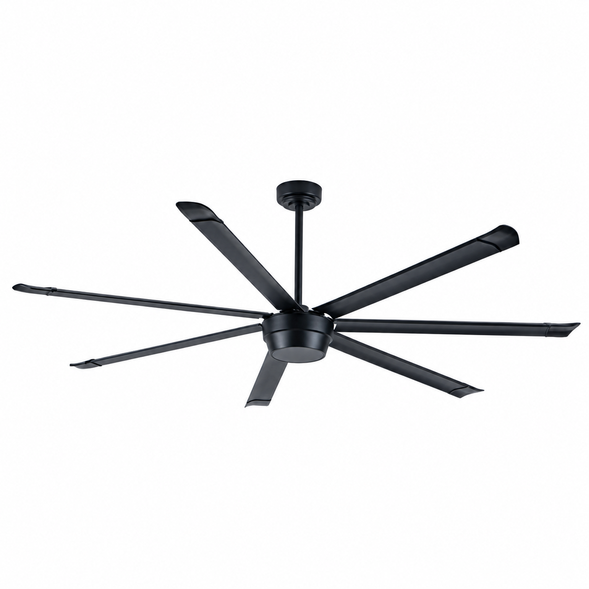 Industrial 84 Inch Down Rod Ceiling Fan Large 7 Blade Metal Ceiling Fan with Quiet Reversible DC Motor, Remote Control 6 Speed Ceiling Fan Suit for Kitchen, Living Room and Bedroom
