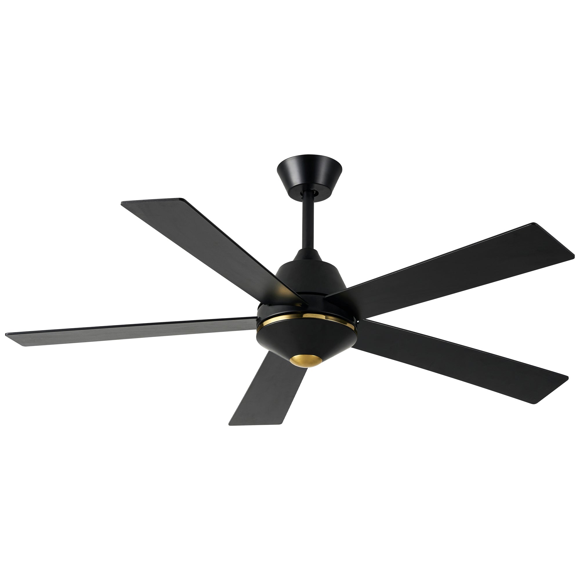 52 Inch Black Modern Ceiling Fan with Remote Control, 6 Speeds DC Motor 5-Blade Reversible Ceiling Fan for Living Room