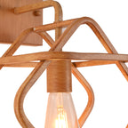 1 - Light Wood Grain Farmhouse Wall Sconces, Rustic Wall Light for Bedroom Hallway