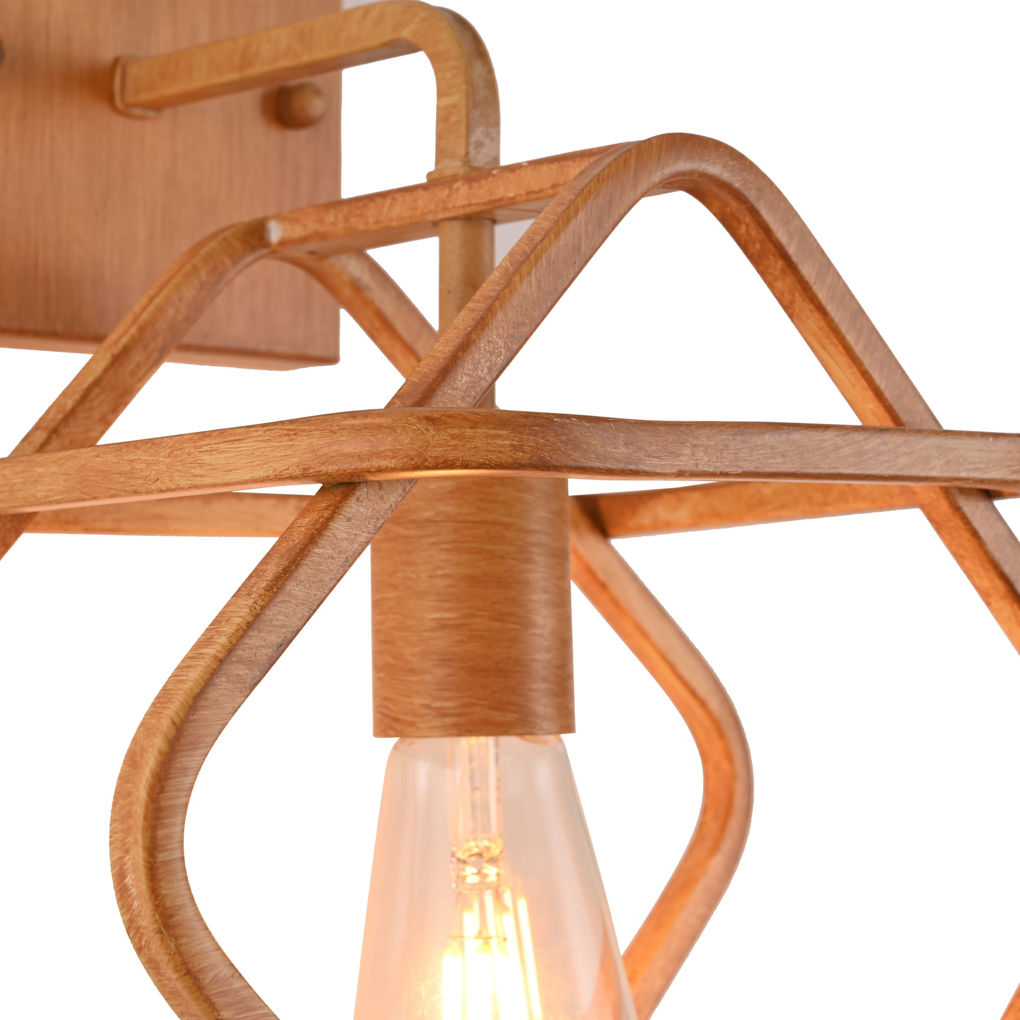 1 - Light Wood Grain Farmhouse Wall Sconces, Rustic Wall Light for Bedroom Hallway