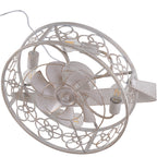 DC2036-BellaDepot 23" Metal Caged Ceiling Fan with Remote Control, Wall Mounted or Ceiling Mounted Fan with Bulb Base