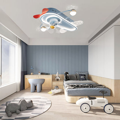 26 in. Cartoon Low Profile Ceiling Fan with LED Light and Remote