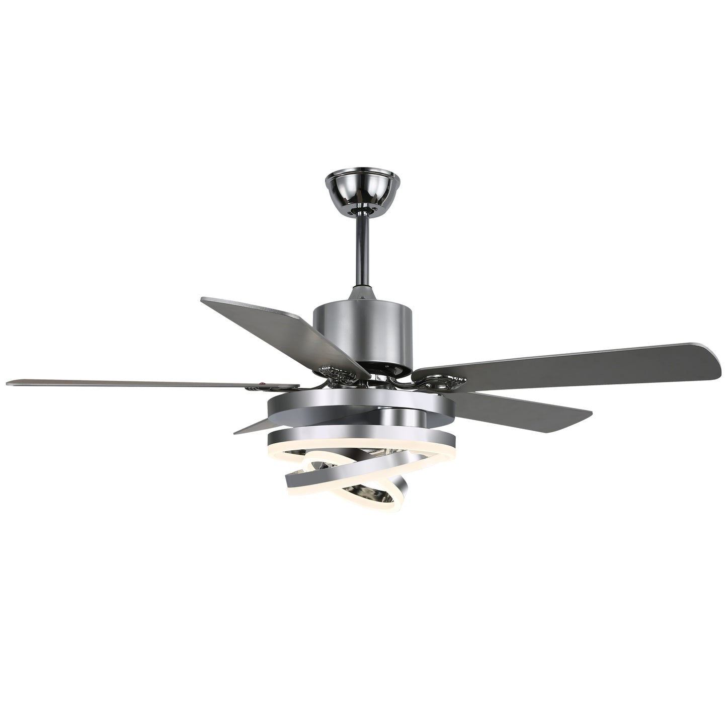 52 in. LED Reversible Ceiling Fan with Remote and Dimmable Light