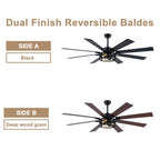 Farmhouse 72 Inch Caged Down Rods Ceiling Fan with Light Reversible Quiet DC Motor 6-Speed Ceiling Fan with Light Retro Remote Control Timming Ceiling Fan with Light Suit for Living Room, Bedroom, Kitchen