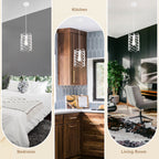 1 - Light White Cylinder Pendant Light, 6.7" Dining Room Light Fixtures Kitchen Island Light