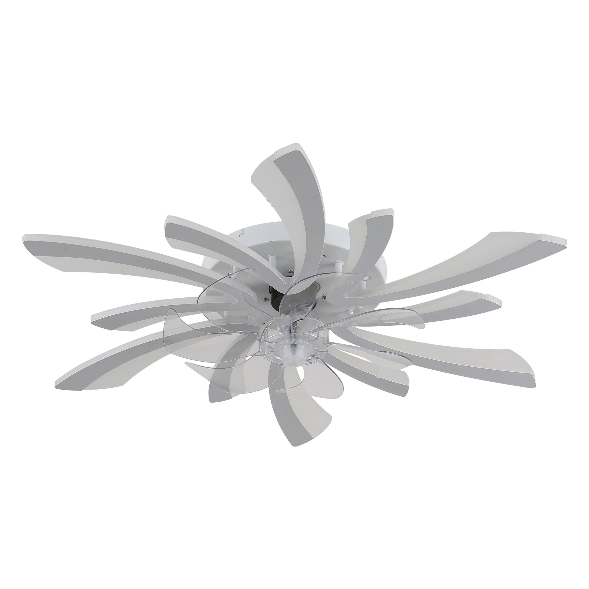 DC3101-BellaDepot 30.7" Medium Flush Mount Reversible Ceiling Fan with Remote and Light Kit Included, 6 Speeds Ceiling Fan