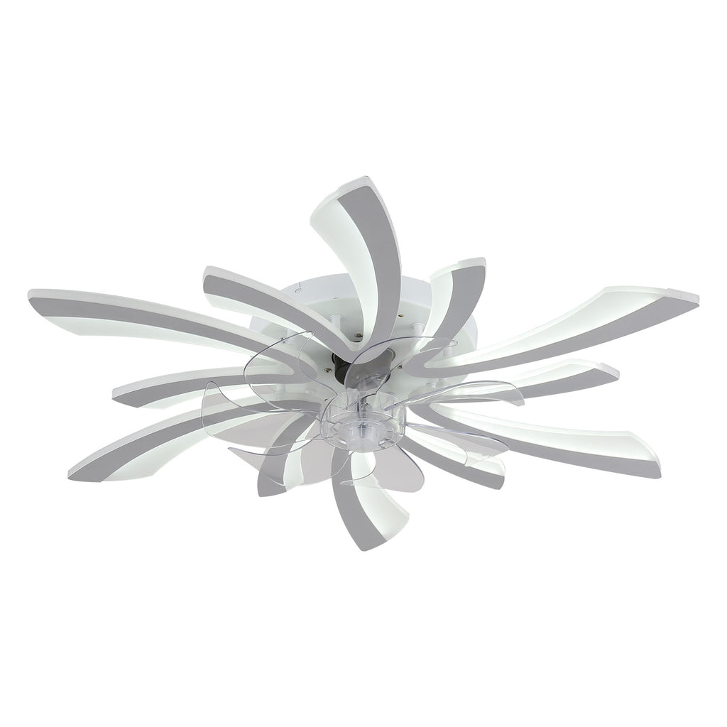 DC3101-BellaDepot 30.7" Medium Flush Mount Reversible Ceiling Fan with Remote and Light Kit Included, 6 Speeds Ceiling Fan