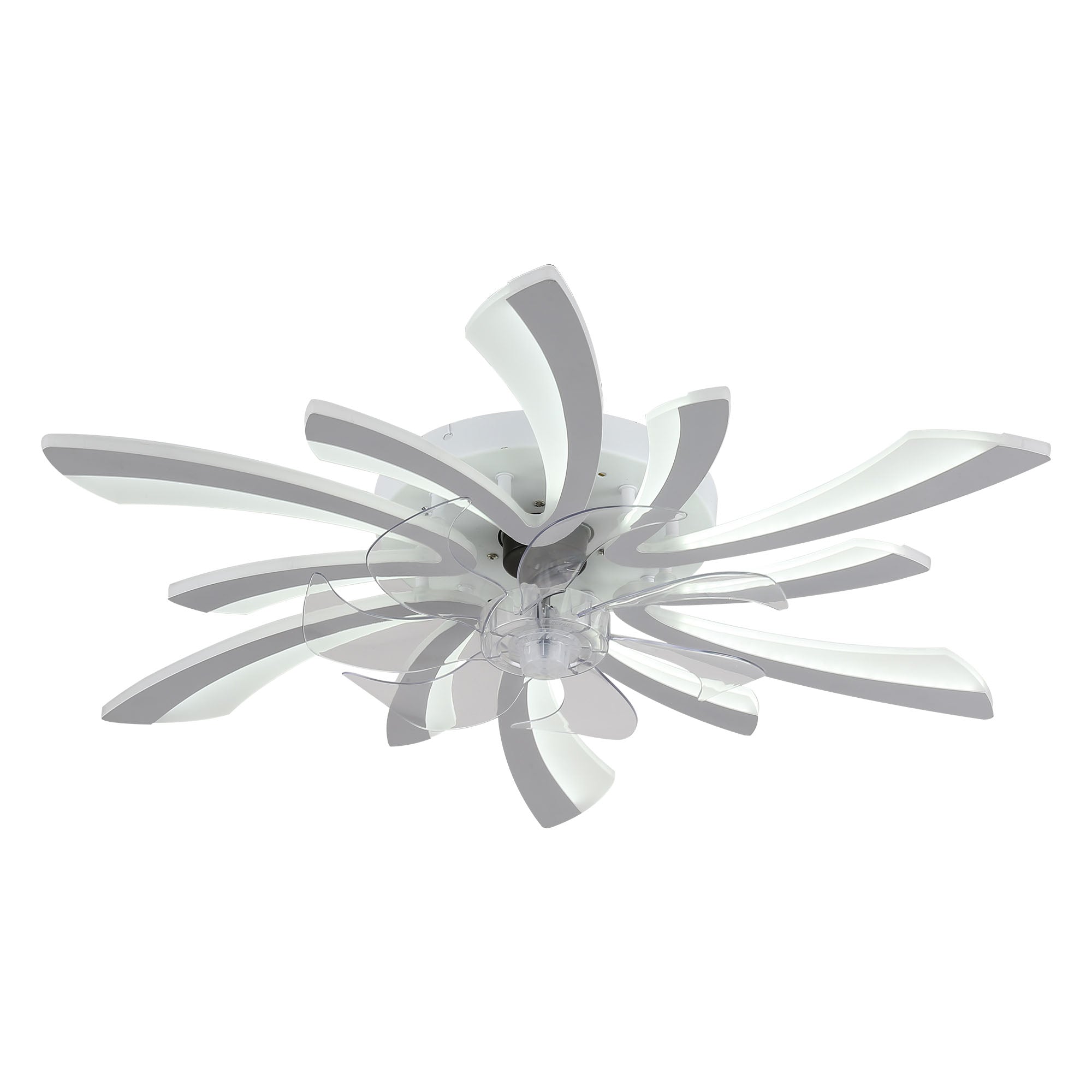 DC3101-BellaDepot 30.7" Medium Flush Mount Reversible Ceiling Fan with Remote and Light Kit Included, 6 Speeds Ceiling Fan