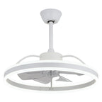 24 Inch Black/Gold/White/Coffee Modern Smart LED Ceiling Fan with Light and Remote, 6 Speeds DC Motor Fandelier Ceiling Fan