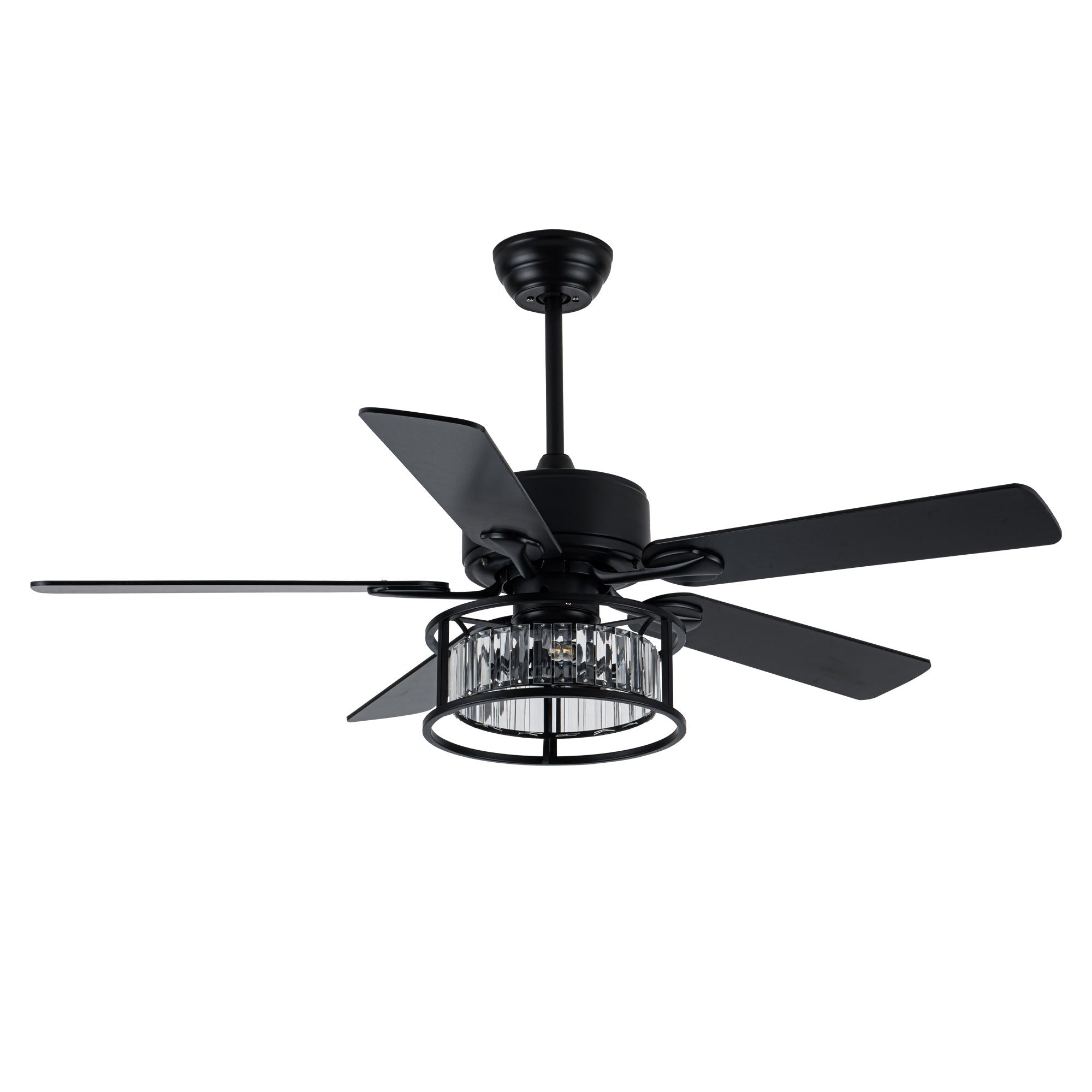 BD2067-BellaDepot 52" Luxury Crystal Caged Reversible Ceiling Fan with Remote and 3 Lights, DC Motor Ceiling Fan