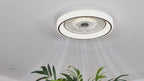 DC2011-BellaDepot 18.5" Urban Modern Flush Mount Reversible Ceiling Fan with LED Light Kit Included and Remote