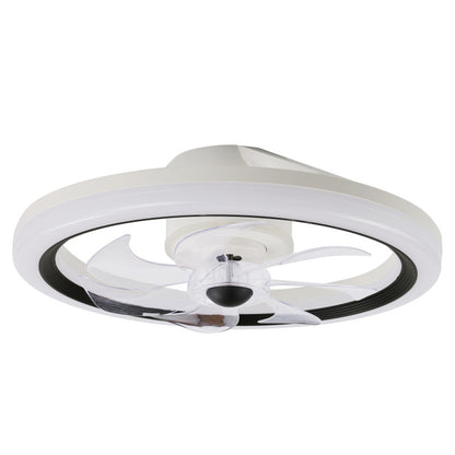 20" Smart App Control LED White Ceiling Fan with Light and Remote, 6-Speed
