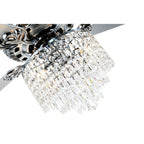 DC2017-BellaDepot 52" Luxury Crystal Chandelier Ceiling Fan with Remote and 3 Lights, Large Size Ceiling Fan