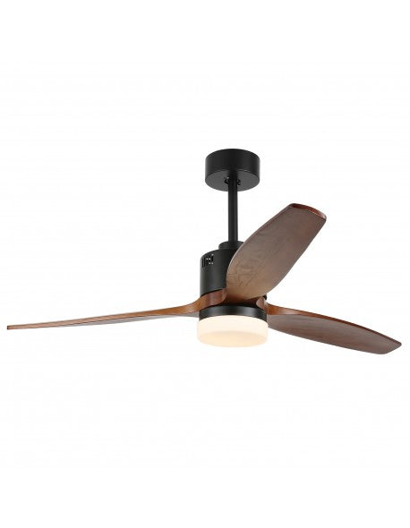 52 In. Classic Wood Ceiling Fan with LED Light Kit and Remote Control