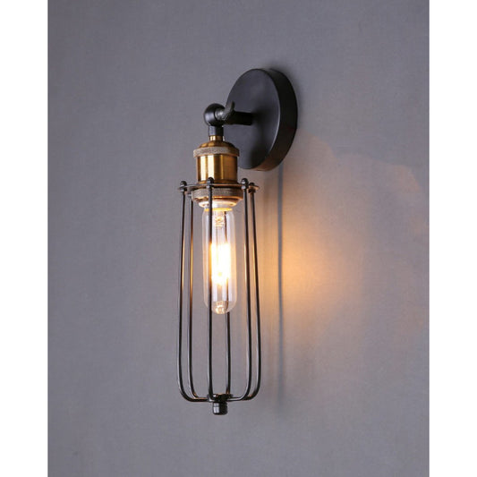 Black Edison Cage Wall Sconce