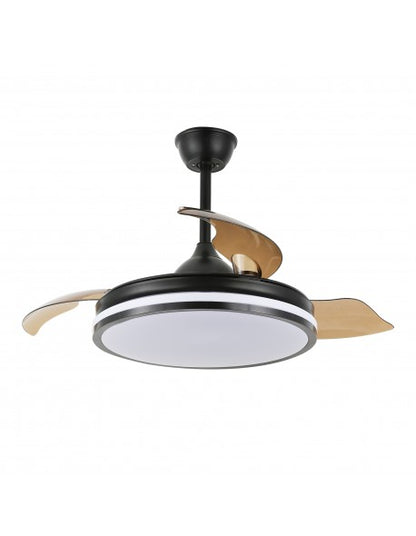 42 in. Dimmable LED Ceiling Fan with Retractable Blade and Remote Control