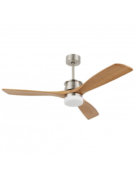 DC5210-BellaDepot 52" 3 Wooden Blades Ceiling Fan with Remote and LED Light Kit Included, 6-speed Reversible Ceiling Fan