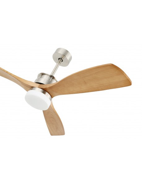 DC5210-BellaDepot 52" 3 Wooden Blades Ceiling Fan with Remote and LED Light Kit Included, 6-speed Reversible Ceiling Fan