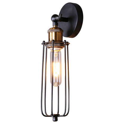 Black Edison Cage Wall Sconce
