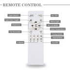 DC2003-BellaDepot 20" Black/Gold/White Modern Style Low Profile Dimmable Ceiling Fan with Remote and LED Light Kit Included