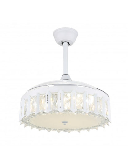 42 in. LED Retractable Chandelier Ceiling Fan with LED Light and Remote