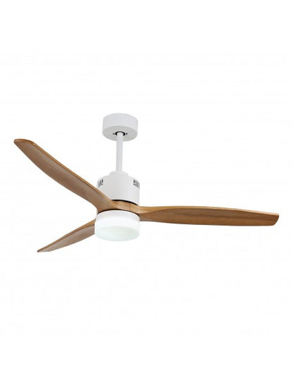 52'' DC Motor Dimmable Ceiling Fan with LED Light Kit and Remote, 3 Wood Blades